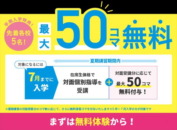 エディック個別・創造学園個別の期間限定キャンペーン画像