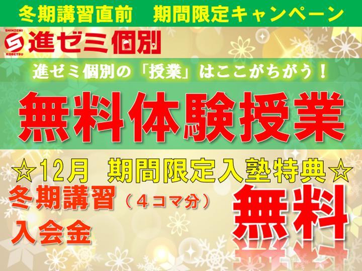 進ゼミ個別の期間限定キャンペーン画像