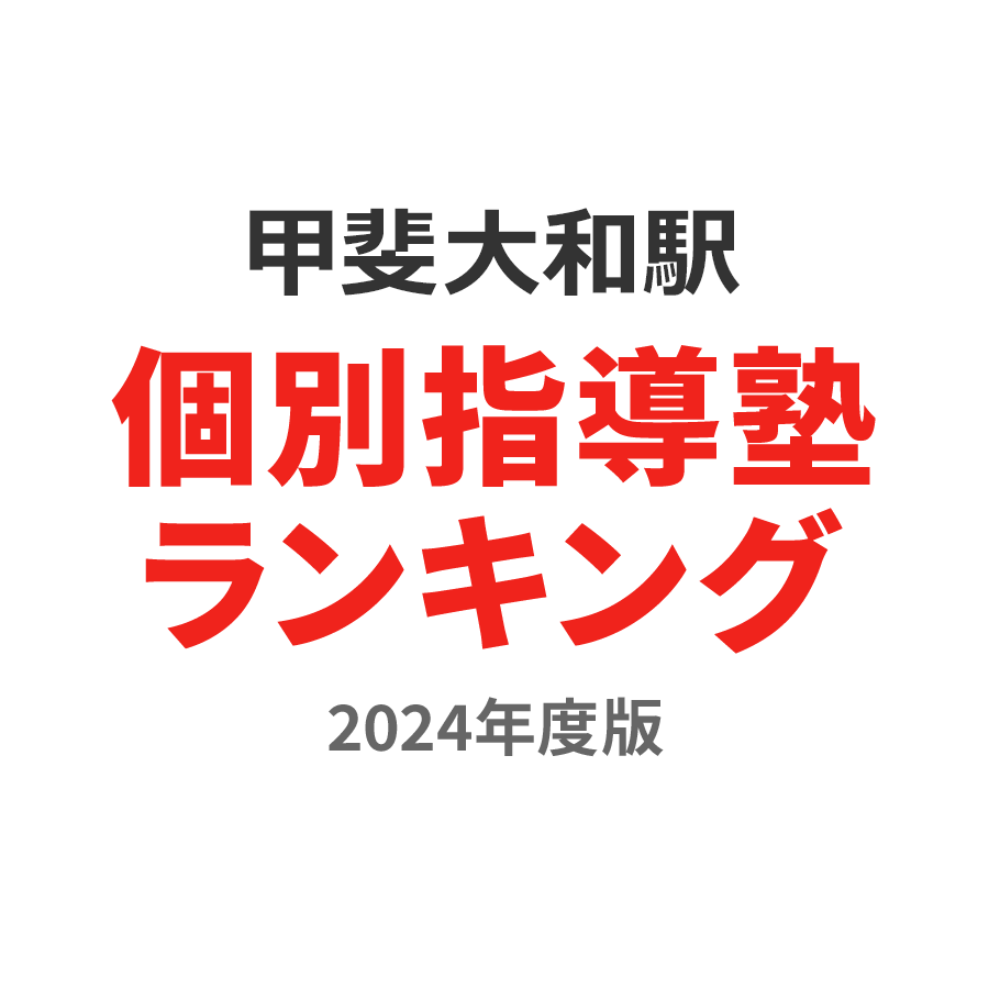 甲斐大和駅個別指導塾ランキング中学生部門2024年度版