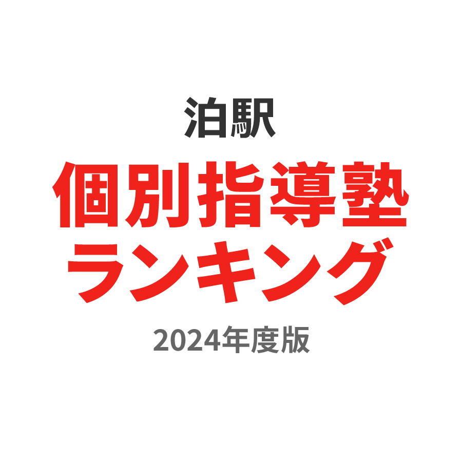 泊駅個別指導塾ランキング高1部門2024年度版