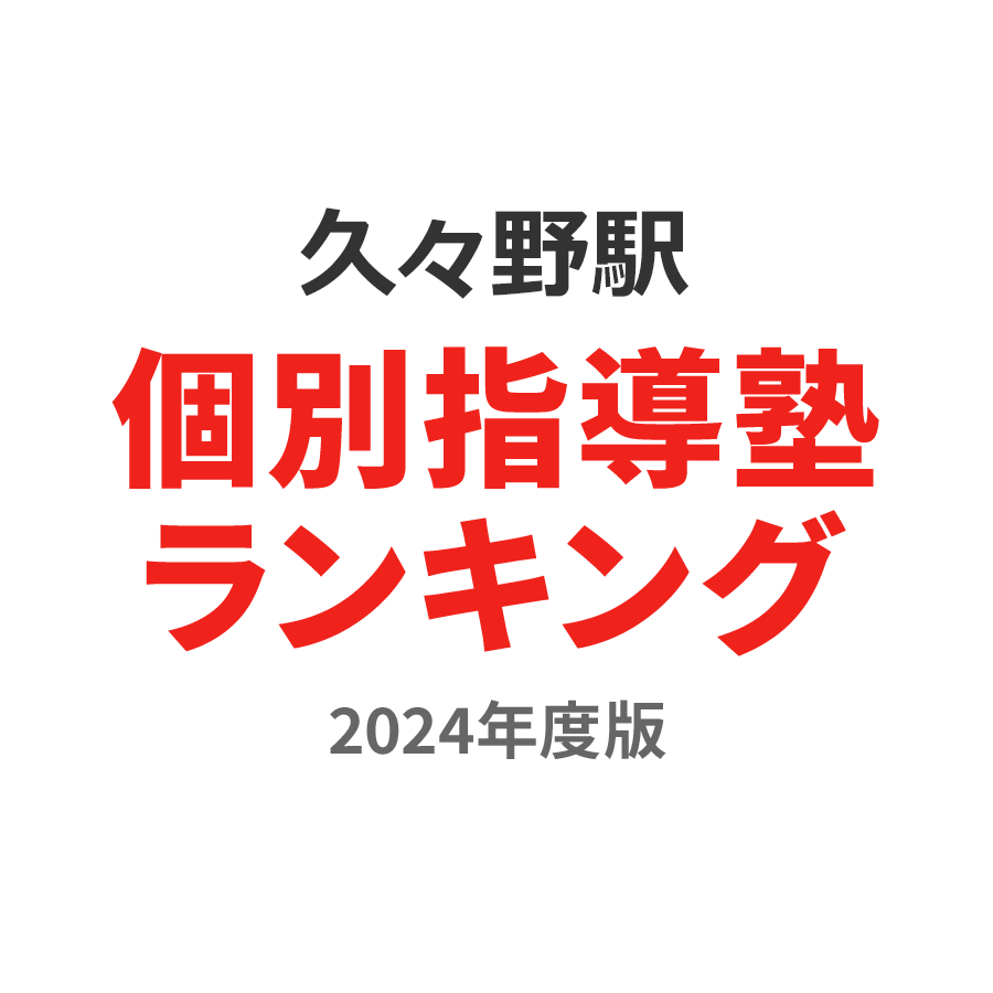 久々野駅個別指導塾ランキング高1部門2024年度版