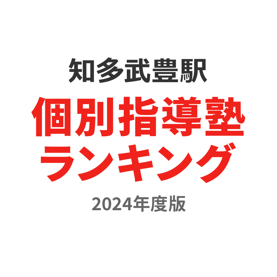 知多武豊駅個別指導塾ランキング幼児部門2024年度版