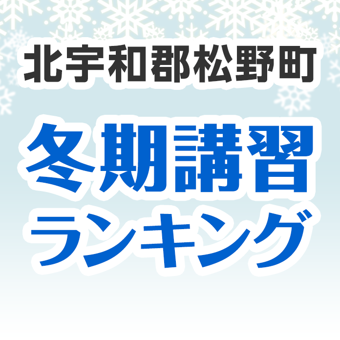 北宇和郡松野町の冬期講習ランキング