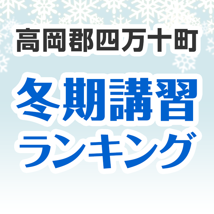 高岡郡四万十町の冬期講習ランキング