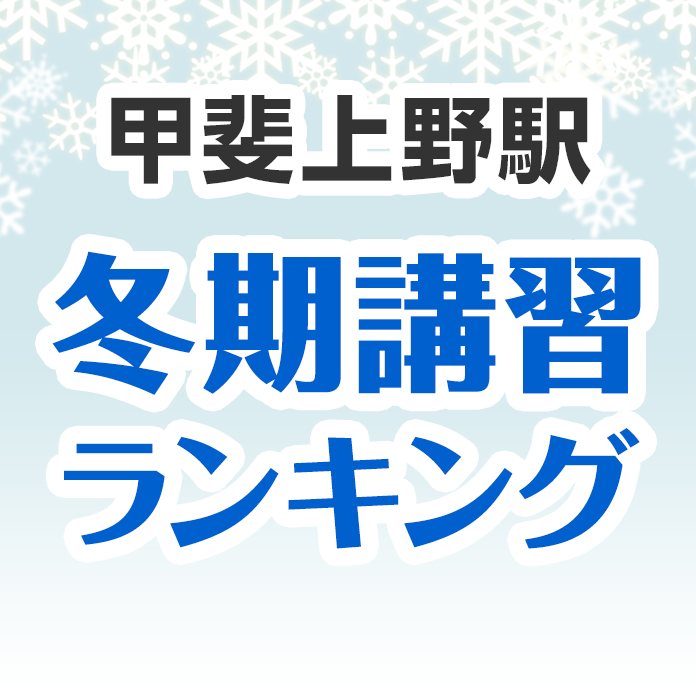 甲斐上野駅の冬期講習ランキング