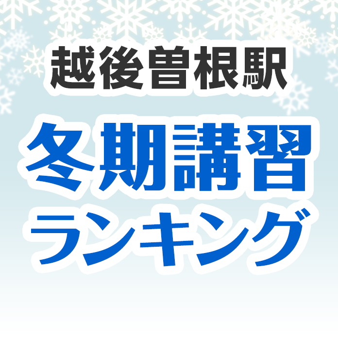 越後曽根駅の冬期講習ランキング