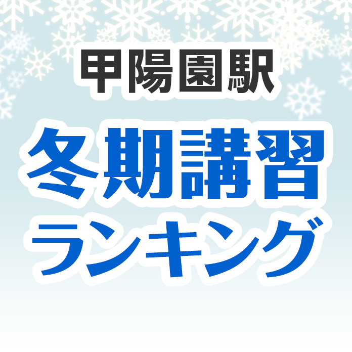 甲陽園駅の冬期講習ランキング