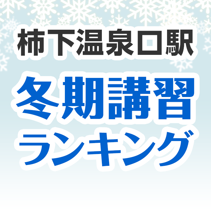 柿下温泉口駅の冬期講習ランキング